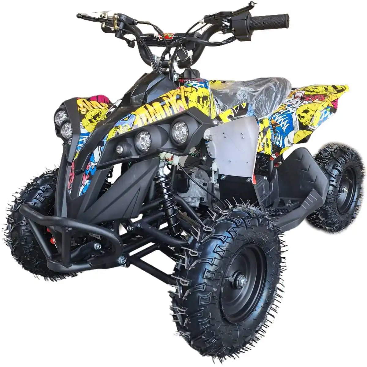 ATV-copii-KXD-Pro-Renegate-3A-e-start-automata1-2timpi-6inch-galben-grafiti-1