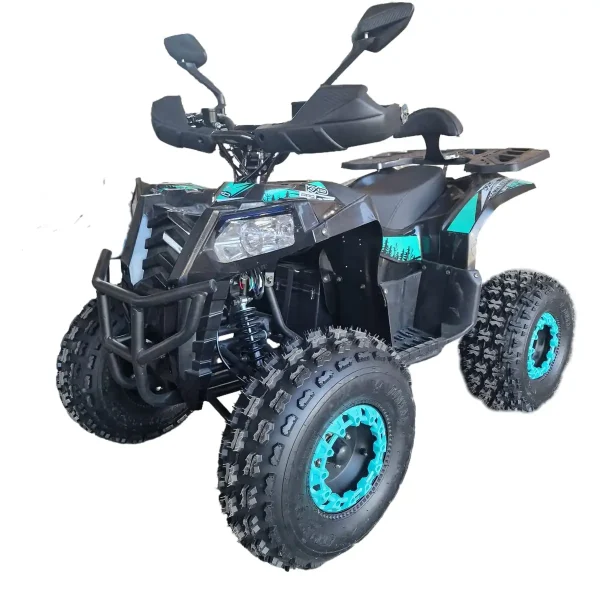 ATV-electric-pentru-copii-si-adolescenti-KXD-PRO-Commander007-1200W-48V-brushless-power-3-trepte-de-viteza-fata-spate-roti-8-inci-negru-turcoaz-1