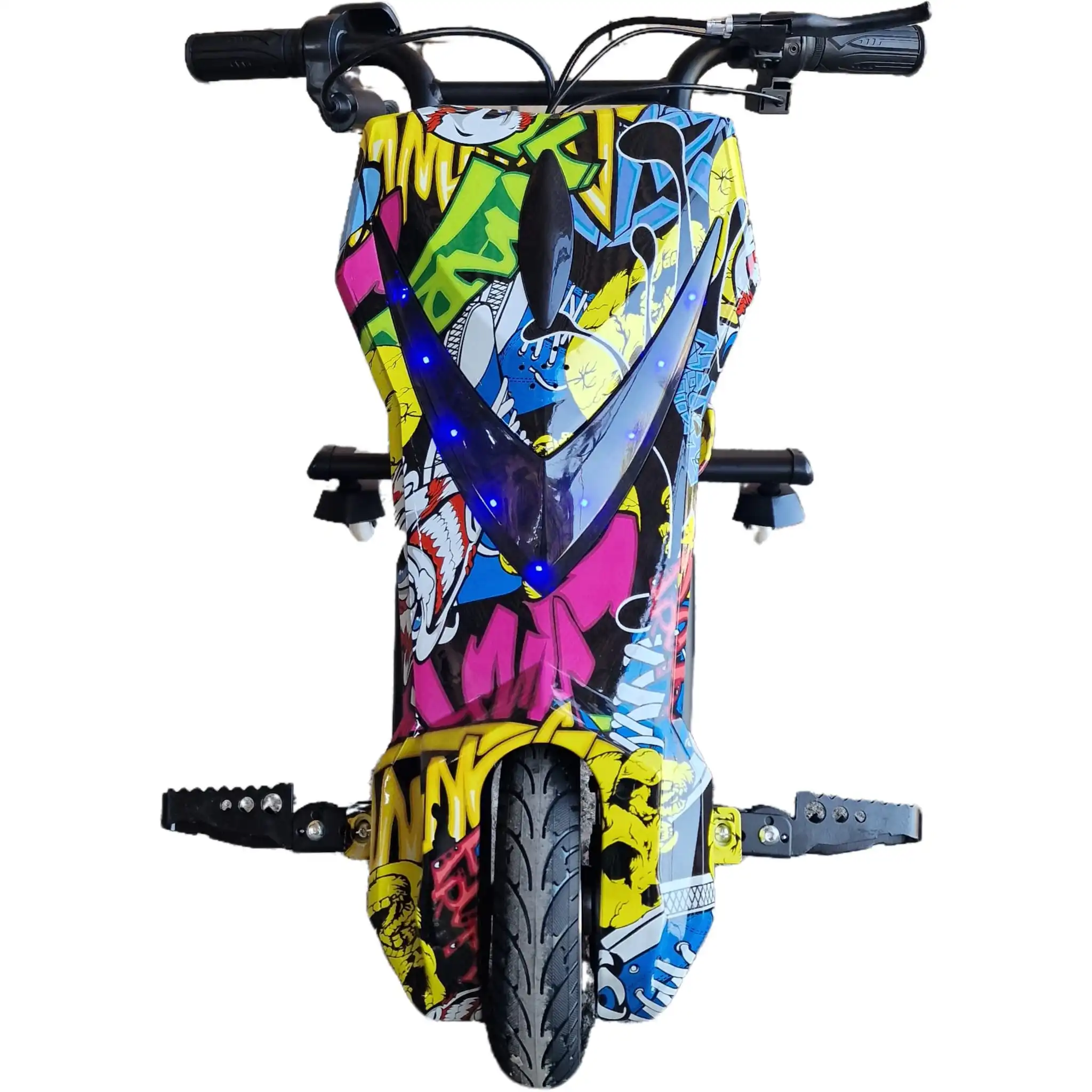 Tricicleta-electrica-drift-Trike-motor-350W-baterie-36V-4000mah-bluetooth-viteza-20kmh-grafiti-galben-5