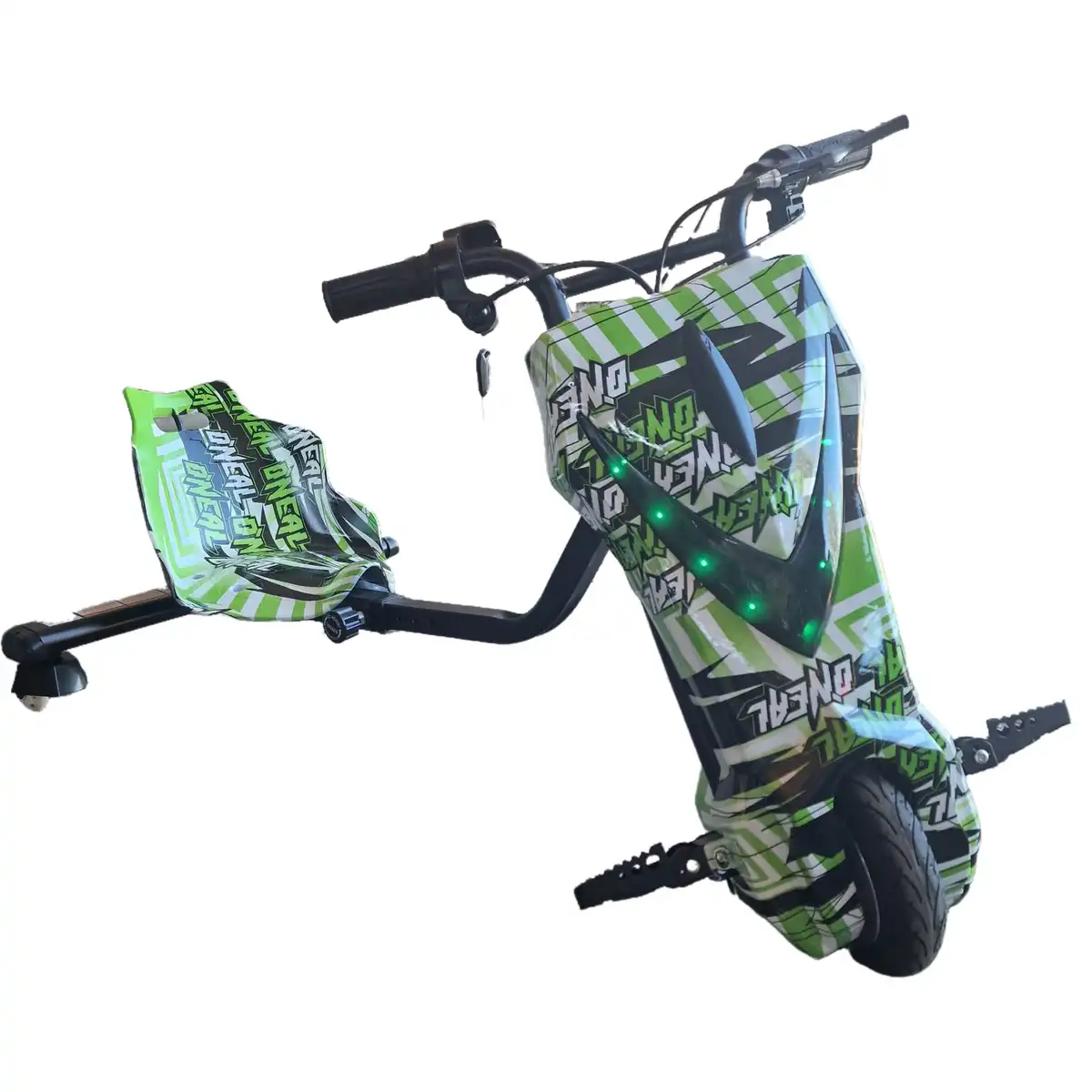 tricicleta-electrica-drift-pentru-copii-trike-motor-350W-baterie-36V–4000MAh-bluetooth-viteza–20-Kmh-verde-4