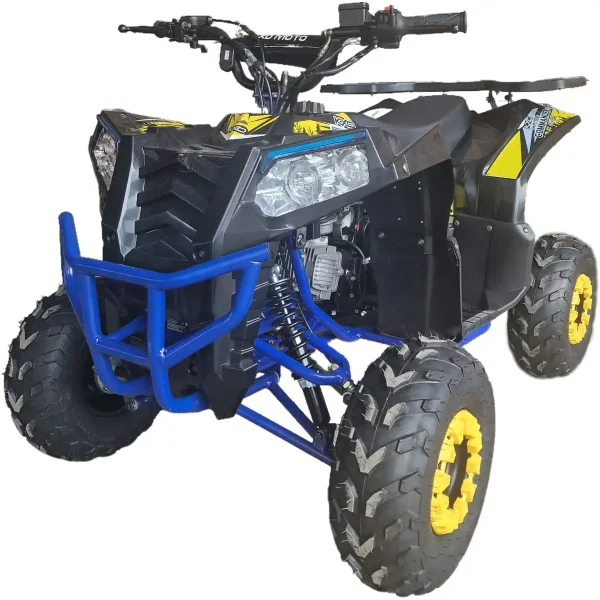 ATV-125cc-pentru-copii-KXD-Pro-Germany-Commander-007-Motor-pe-benzina-in-4-timpi-Pornire-la-buton-Cutie-de-viteza-11-Roti-7-inch-Albastru-Galben-1