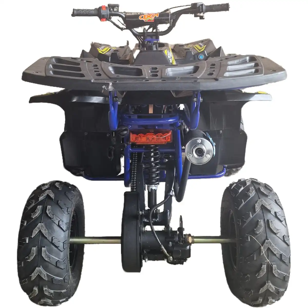 ATV-125cc-pentru-copii-KXD-Pro-Germany-Commander-007-Motor-pe-benzina-in-4-timpi-Pornire-la-buton-Cutie-de-viteza-11-Roti-7-inch-Albastru-Galben-4