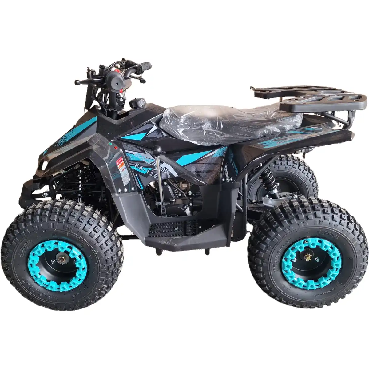 ATV-125cc-pentru-copii-KXD-Pro-Germany-KA-125-003-Motor-pe-benzina-in-4-timpi-Pornire-la-buton-Cutie-de-viteza-11-Roti-7-inch-Turcoaz-2