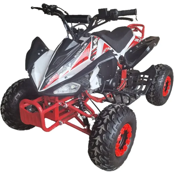 ATV-125cc-pentru-copii-KXD-Pro-Germany-Raptor-004-Motor-pe-benzina-in-4-timpi-Pornire-la-buton-Cutie-de-viteza-Semi-automata-11-Roti-7-inch-Rosu-Alb-1