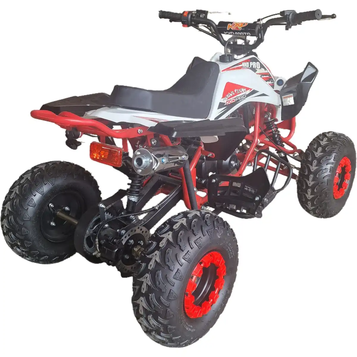 ATV-125cc-pentru-copii-KXD-Pro-Germany-Raptor-004-Motor-pe-benzina-in-4-timpi-Pornire-la-buton-Cutie-de-viteza-Semi-automata-11-Roti-7-inch-Rosu-Alb-5