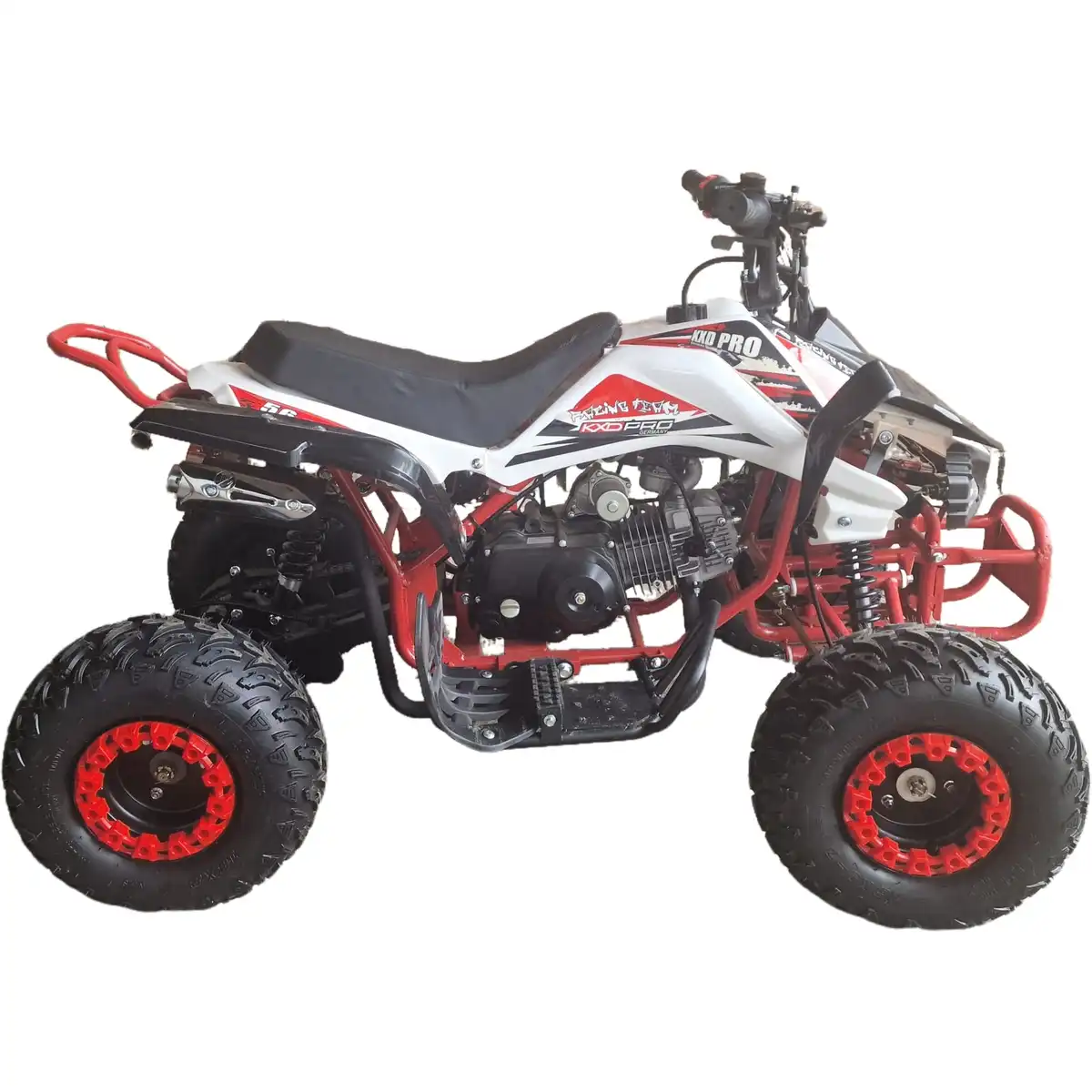 ATV-125cc-pentru-copii-KXD-Pro-Germany-Raptor-004-Motor-pe-benzina-in-4-timpi-Pornire-la-buton-Cutie-de-viteza-Semi-automata-11-Roti-7-inch-Rosu-Alb-6