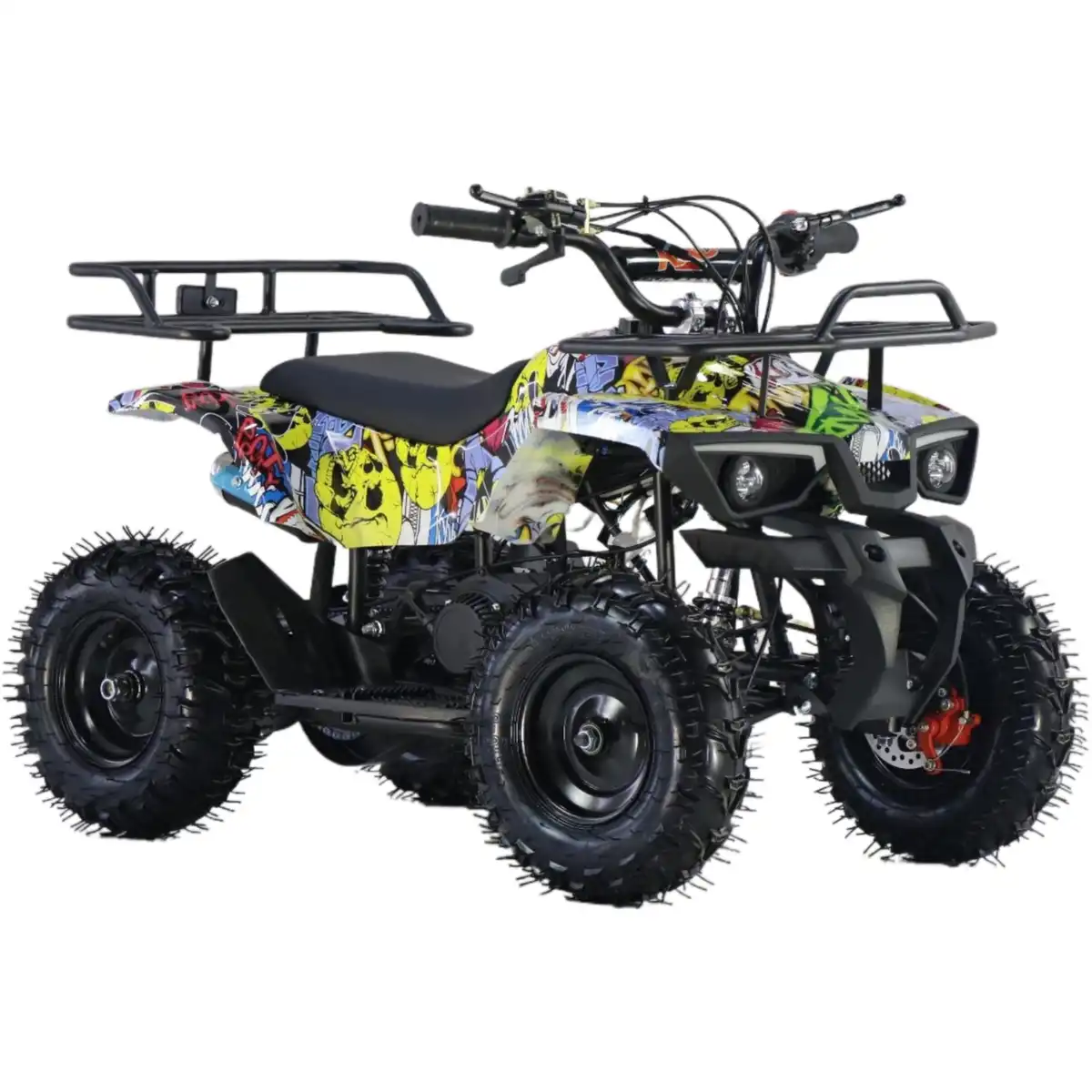 atv-copii-electric-motor-1000w-baterie-36v-de-la-kxd-pro-hummer-8e-cutie-de-viteza-automata-1-1-roti-6-inch-galben-grafitti-3